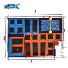 Parque de trampolines de espuma de seguridad para interiores y fabricante de trampolines comerciales para niños.
