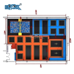 Parque de trampolines de espuma de seguridad para interiores y fabricante de trampolines comerciales para niños.