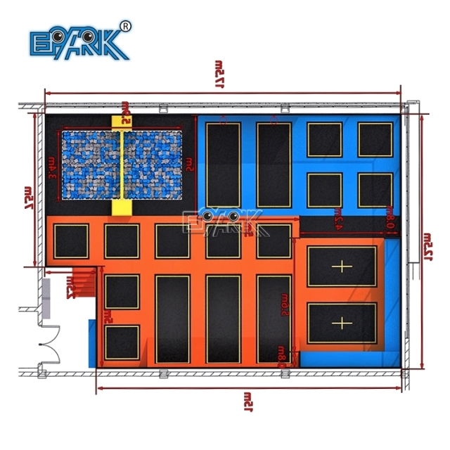 Parque de trampolines de espuma de seguridad para interiores y fabricante de trampolines comerciales para niños.