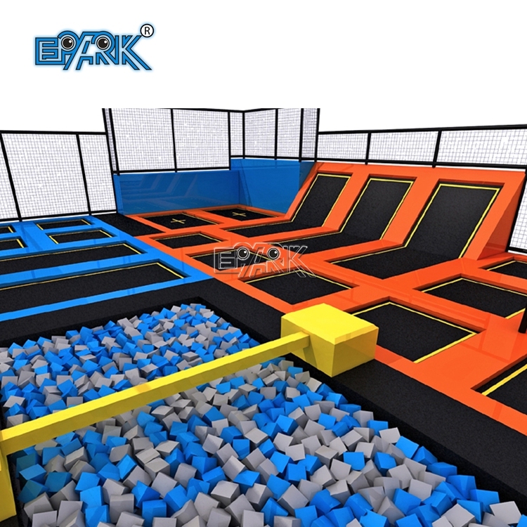 Parque de trampolines de espuma de seguridad para interiores y fabricante de trampolines comerciales para niños.