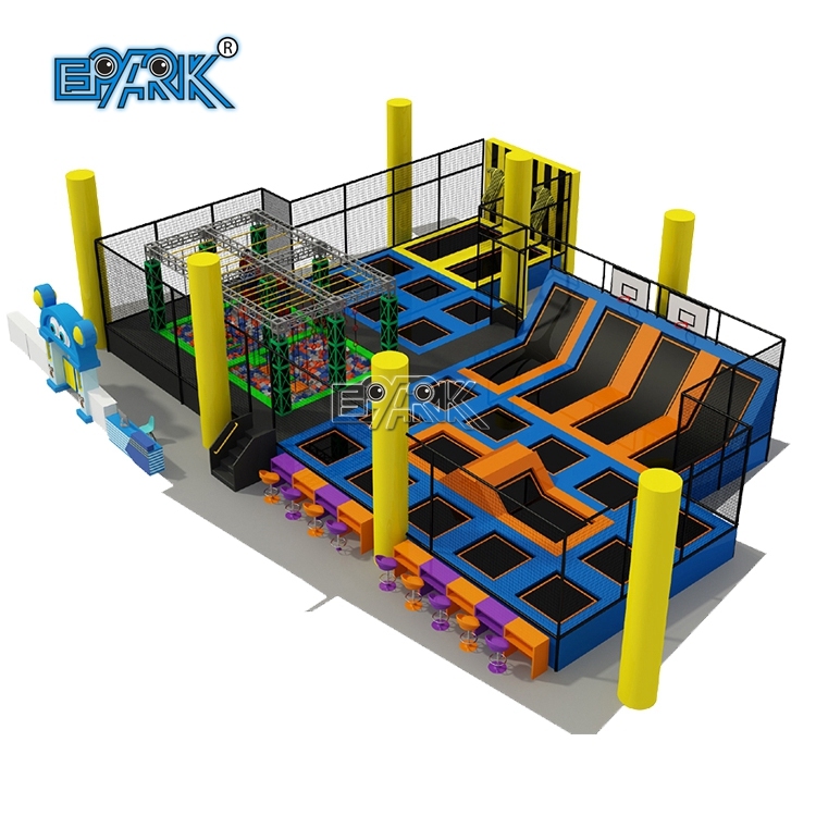 Accesorios comerciales personalizados para parques de atracciones, pelota de baloncesto, trampolín de entrenamiento