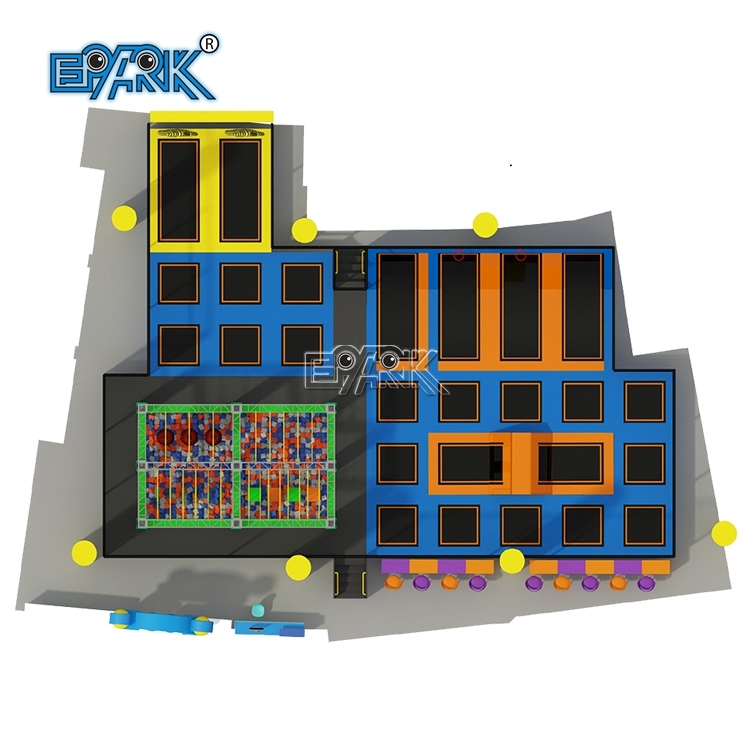 Accesorios comerciales personalizados para parques de atracciones, pelota de baloncesto, trampolín de entrenamiento