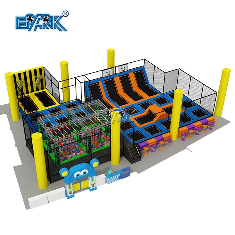 Accesorios comerciales personalizados para parques de atracciones, pelota de baloncesto, trampolín de entrenamiento