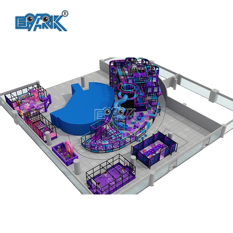 Parque infantil personalizado exclusivo, parque infantil interior combinado, campo de juego suave Ninja Warrior