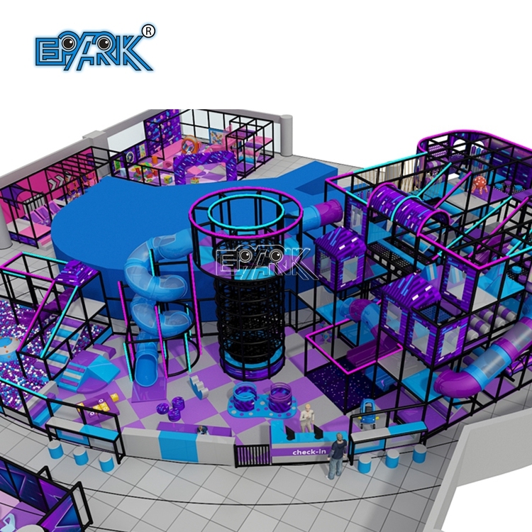 Parque infantil personalizado exclusivo, parque infantil interior combinado, campo de juego suave Ninja Warrior
