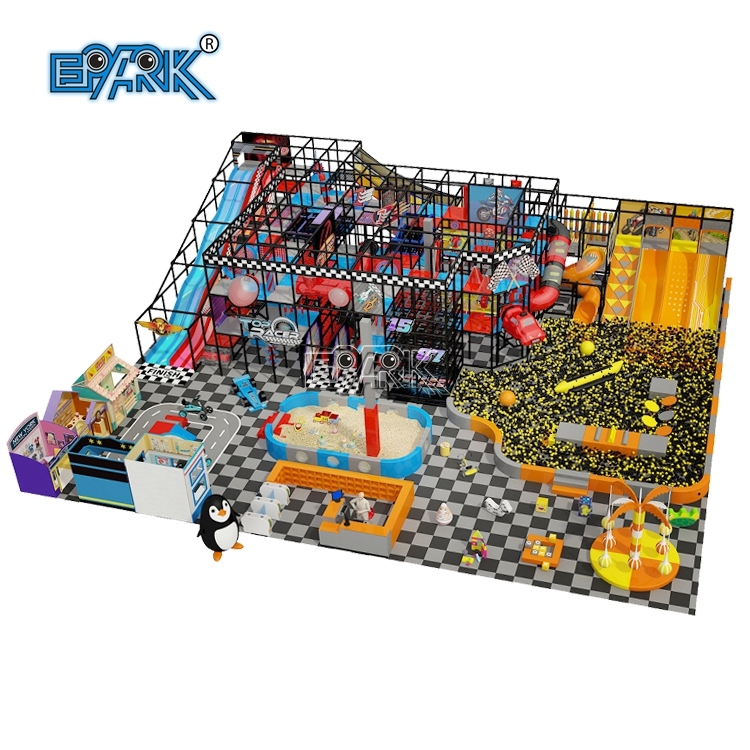 Gran oferta de equipo de juego blando comercial para niños con certificado TUV, parque infantil interior con piscina de bolas y tobogán.