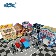 Gran oferta de equipo de juego blando comercial para niños con certificado TUV, parque infantil interior con piscina de bolas y tobogán.