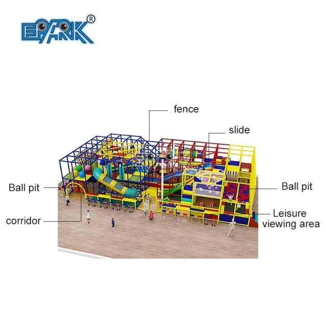 Equipo de entretenimiento blando comercial grande para niños, juguetes para niños, patio de juegos interior