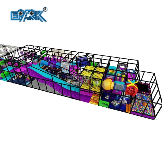 Centro de juegos comercial con temática espacial, equipo de juegos interior blando, gimnasio para niños