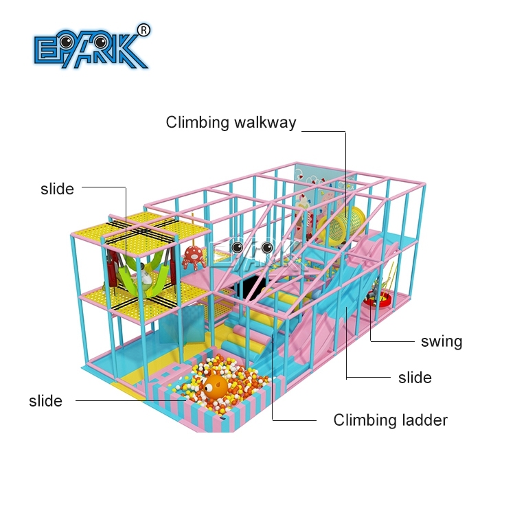 Kids Indoor Soft Play Playground Equipment With Ball Pool And Foam Pit For Sale