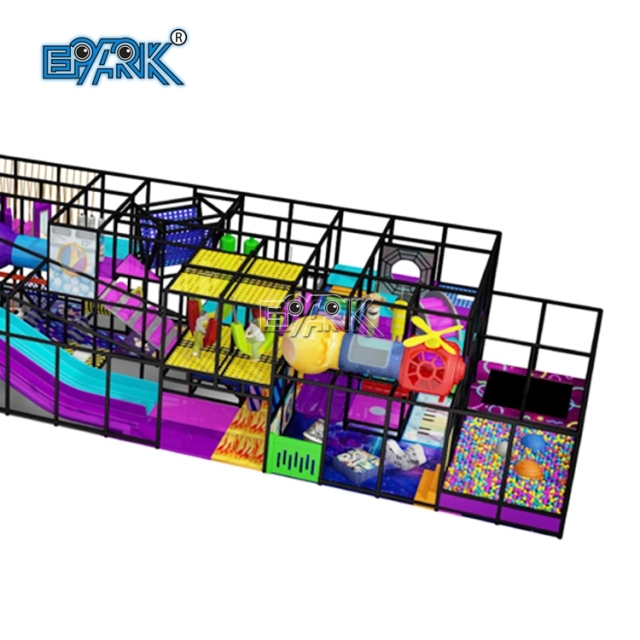 Centro de juegos comercial con temática espacial, equipo de juegos interior blando, gimnasio para niños