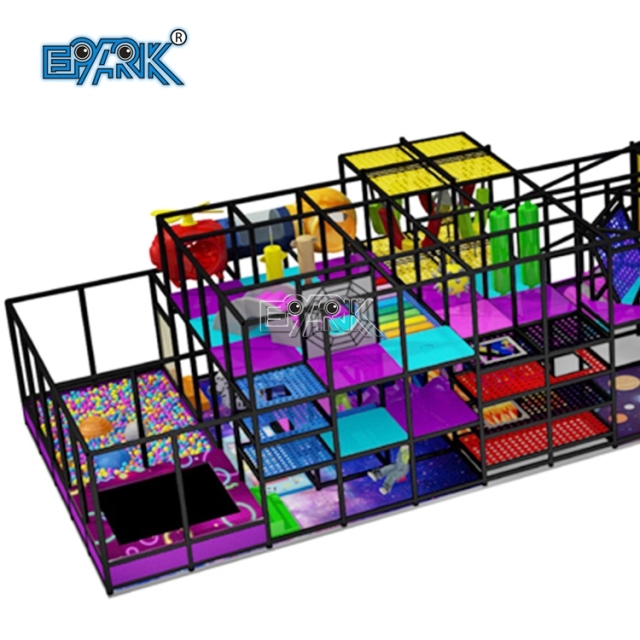 Centro de juegos comercial con temática espacial, equipo de juegos interior blando, gimnasio para niños