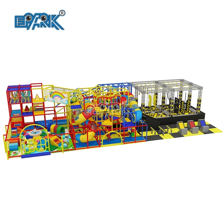Parque de atracciones temático arcoíris de gran calidad, área de juegos para niños, equipo de juegos interior, parque infantil blando