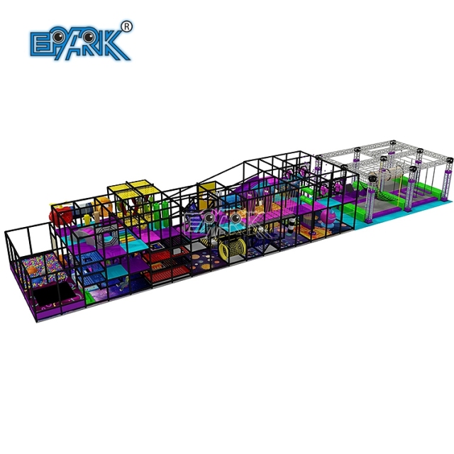 Centro de juegos comercial con temática espacial, equipo de juegos interior blando, gimnasio para niños
