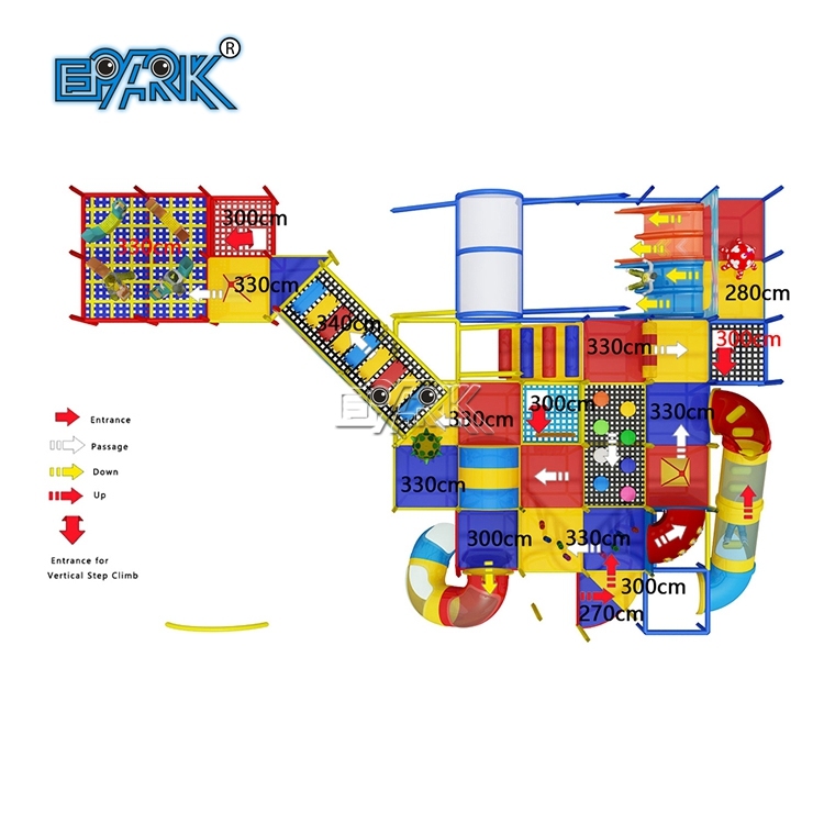 Parque de atracciones temático arcoíris de gran calidad, área de juegos para niños, equipo de juegos interior, parque infantil blando