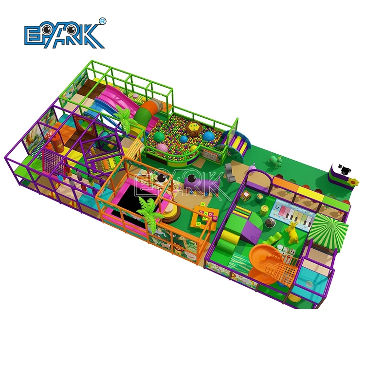 Venta de equipo de juego infantil comercial blando para interior con tobogán