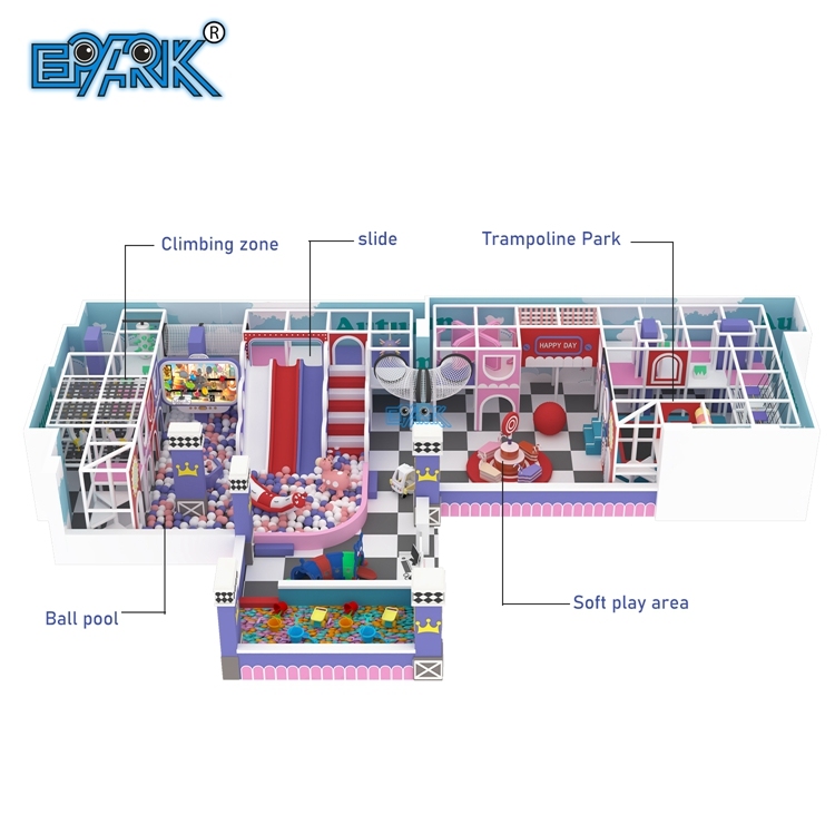 Centro de juegos familiar con certificación TUV, equipo de juegos interior personalizado, Castillo travieso,EPARK Indoor Playground One-stop Solution