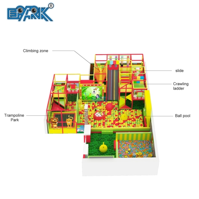 Parque de atracciones Equipo de juegos interior Juego blando para niños,EPARK Indoor Playground One-stop Solution