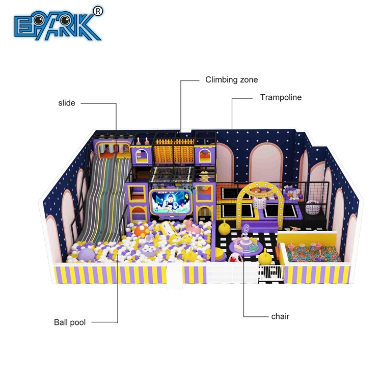 Equipo de parque de atracciones para niños con área de juegos blanda con estándar CE,EPARK Indoor Playground One-stop Solution