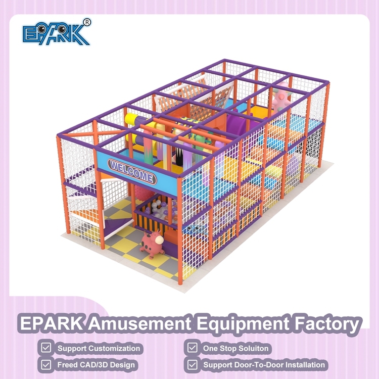 Carrusel de juegos para niños y niñas Happy Play Candy, área de juegos de espuma suave para interiores con suelo de alta calidad,EPARK Indoor Playground One-stop Solution