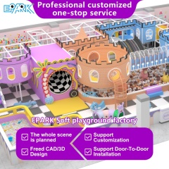 Parque infantil interior suave con temática de macarrones de 200 m² y trampolín,EPARK Indoor Playground One-stop Solution