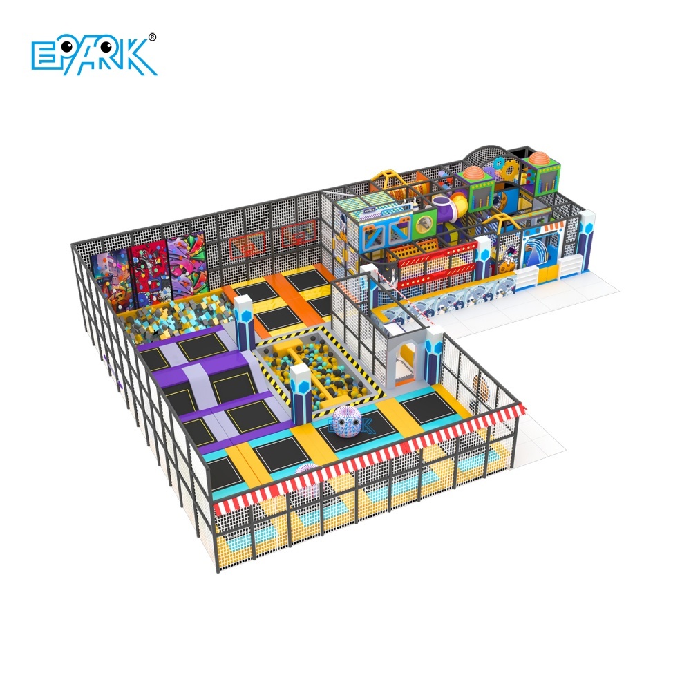 400m² Space-Themed Soft Playground with Trampoline,EPARK Indoor Playground One-stop Solution