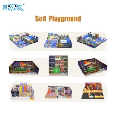 350㎡ Blue Sports Style Soft Playground with Big Trampoline,EPARK Indoor Playground One-stop Solution