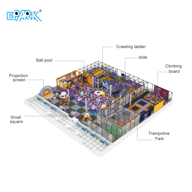 820㎡  Space Themed Soft Playground Fully Customizable,EPARK Indoor Playground One-stop Solution