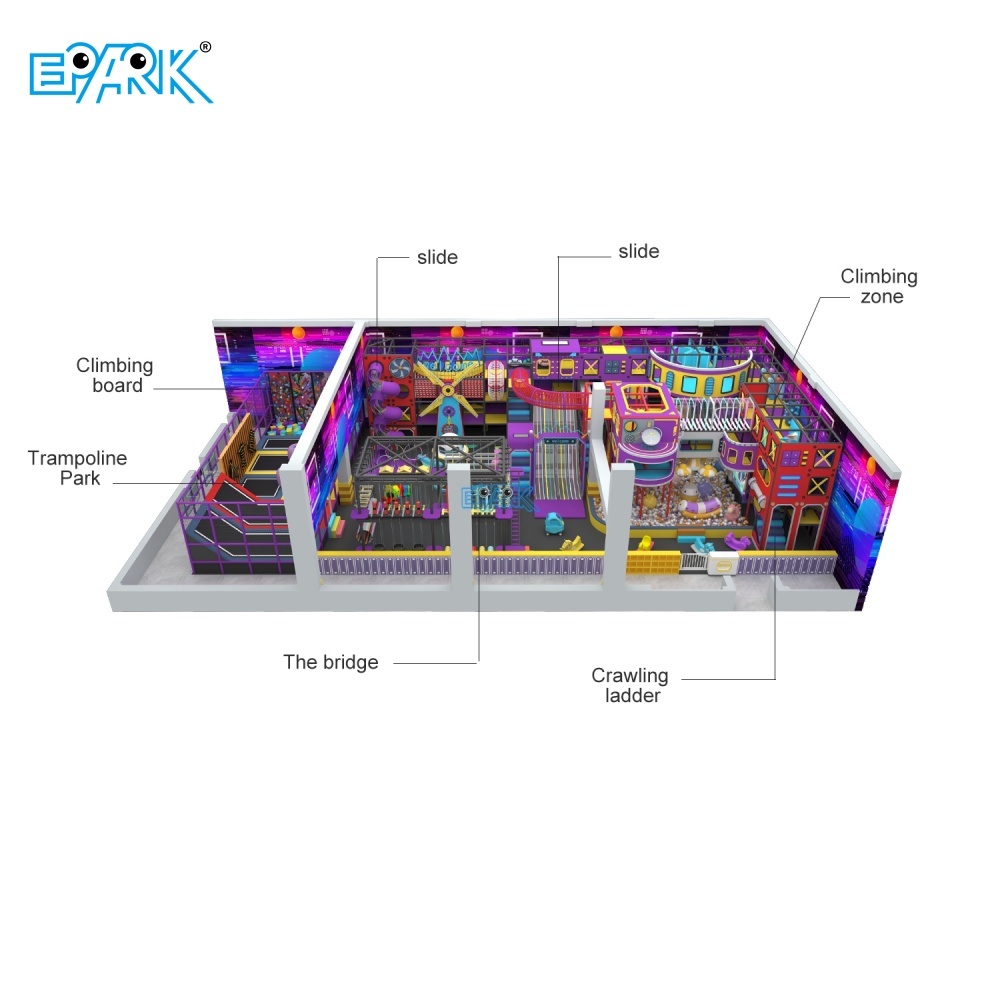 700m² Adventure Customized Soft Play Equipment For FEC,EPARK Indoor Playground One-stop Solution