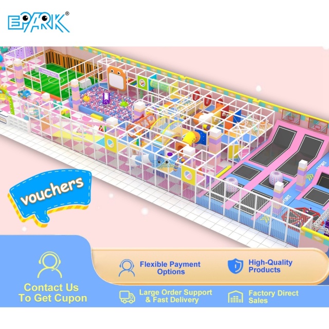 600m² Pink Themed Customized Soft Playground Equipment,EPARK Indoor Playground One-stop Solution