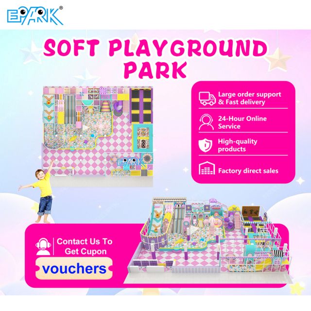 Equipo de juegos interior de 500 m² con temática de macarrón rosa,EPARK Indoor Playground One-stop Solution