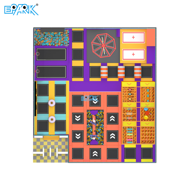 320m² Trampoline Park with Soft Playground,EPARK Indoor Playground One-stop Solution