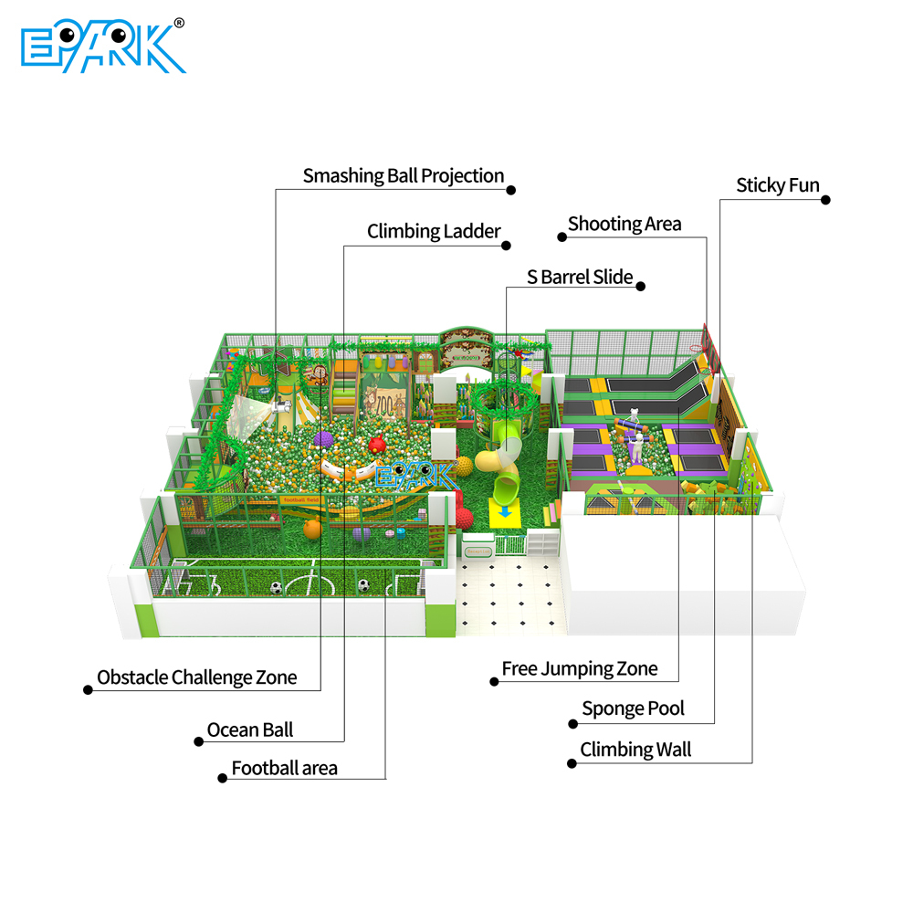 Equipo de juegos interior personalizado de 320 m² con temática forestal,EPARK Indoor Playground One-stop Solution