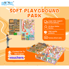 1900m² Large Orange Indoor Playground with Trampoline Park,EPARK Indoor Playground One-stop Solution