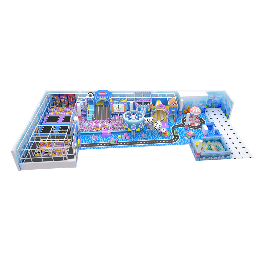 Parque infantil interior blando de temática azul de 400 m²,EPARK Indoor Playground One-stop Solution