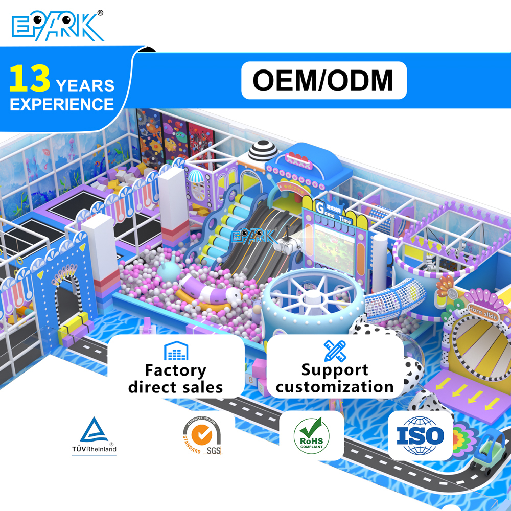 Parque infantil interior blando de temática azul de 400 m²,EPARK Indoor Playground One-stop Solution