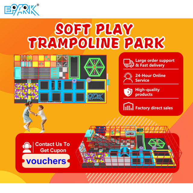 Customized 190m² Trampoline Park For Kids,EPARK Indoor Playground One-stop Solution