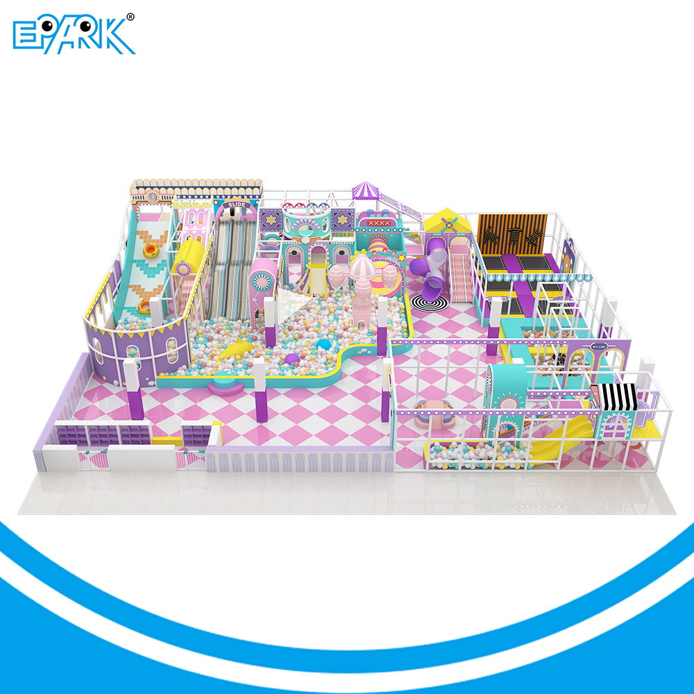 500m² Pink Macaron Theme Indoor Playground Equipment,EPARK Indoor Playground One-stop Solution