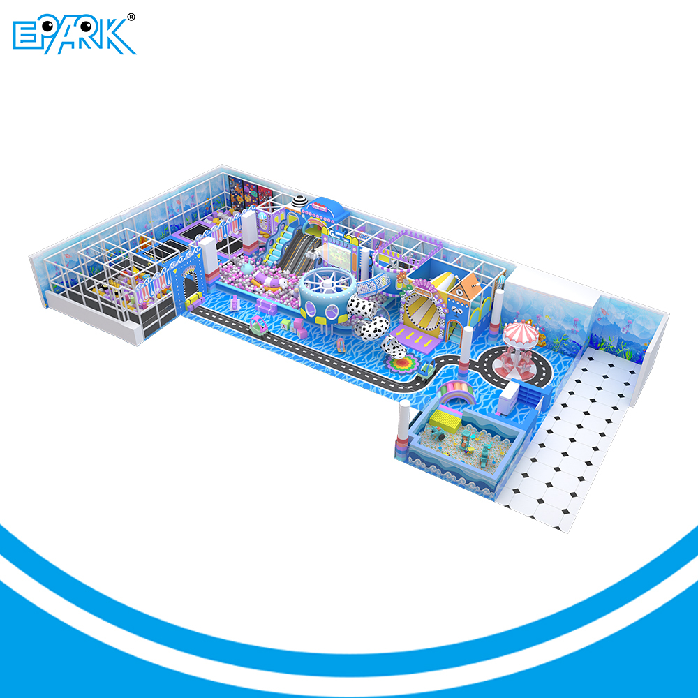 Parque infantil interior blando de temática azul de 400 m²,EPARK Indoor Playground One-stop Solution