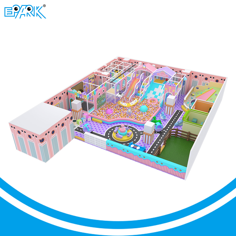 Pink 210m² Soft Indoor Playground for Kids,EPARK Indoor Playground One-stop Solution