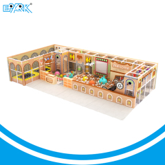 Parque infantil interior de 120 m² con temática naranja y tobogán,EPARK Indoor Playground One-stop Solution