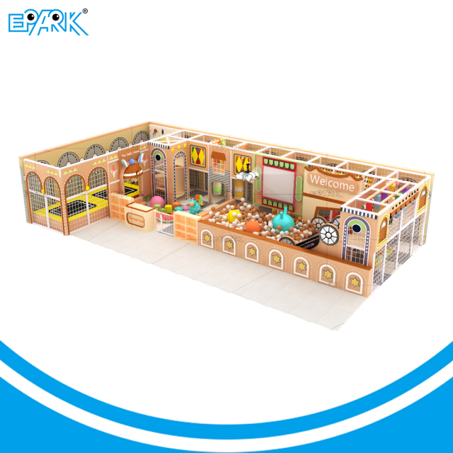 Parque infantil interior de 120 m² con temática naranja y tobogán,EPARK Indoor Playground One-stop Solution