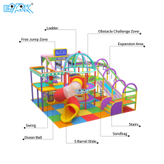 Parque infantil modular EPARK de 22 m² con obstáculos para interiores,EPARK Indoor Playground One-stop Solution
