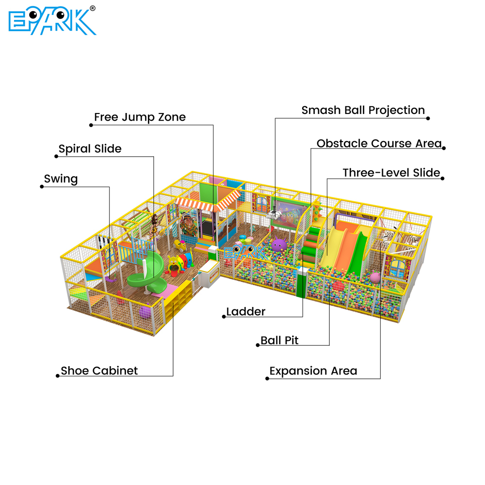 EPARK Custom Indoor Playground with Trampoline Zone Ball Pit,EPARK Indoor Playground One-stop Solution
