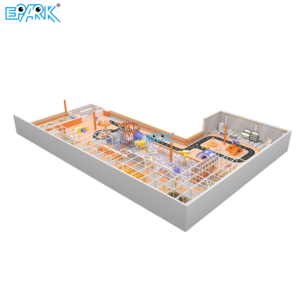 540㎡ Orange-Themed Indoor Soft Playground with Multi-Activity Zones,EPARK Indoor Playground One-stop Solution
