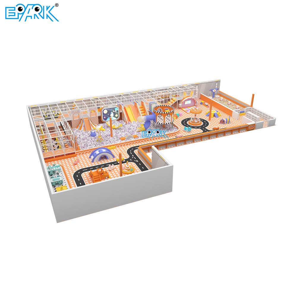 540㎡ Orange-Themed Indoor Soft Playground with Multi-Activity Zones,EPARK Indoor Playground One-stop Solution