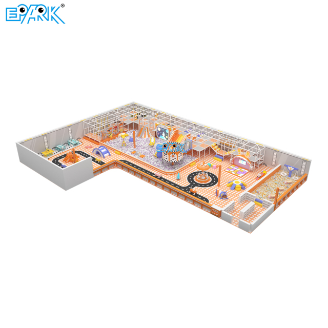 Parque infantil interior de 540 m² con temática naranja y zonas multiactividad,EPARK Indoor Playground One-stop Solution