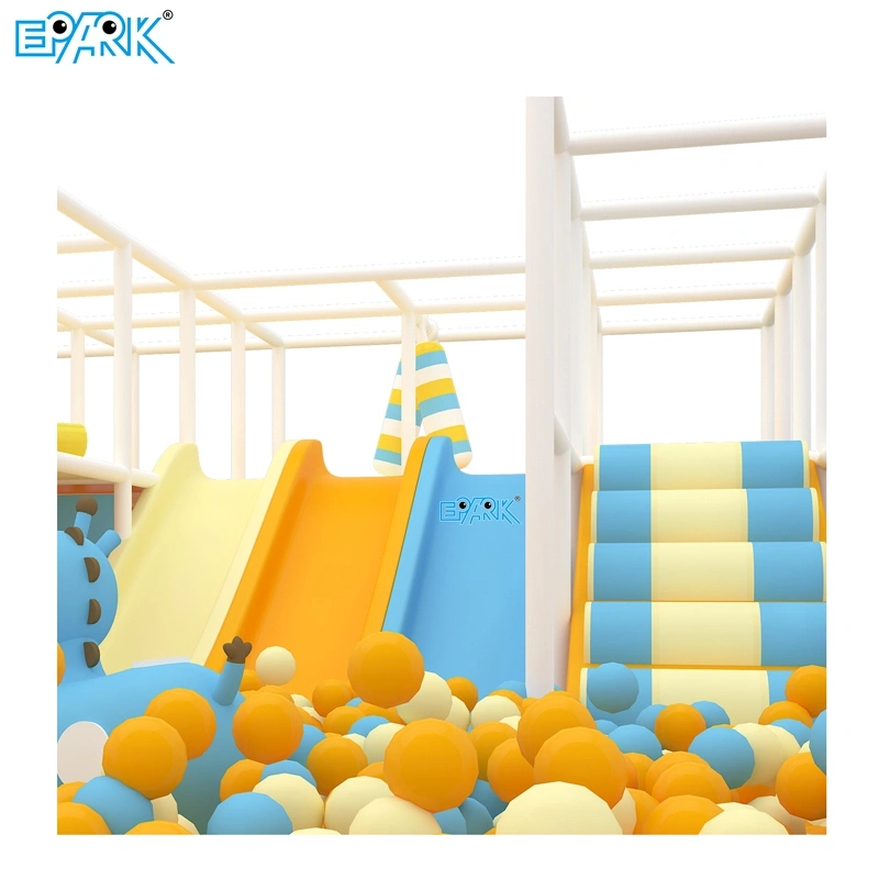 Toboganes suaves para niños, diversión con obstáculos en piscina de pelotas,EPARK Indoor Playground One-stop Solution