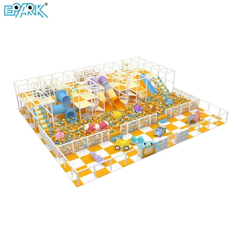 Toboganes suaves para niños, diversión con obstáculos en piscina de pelotas,EPARK Indoor Playground One-stop Solution