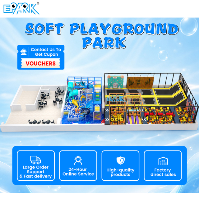 166㎡ Indoor Playground with Trampoline & Slide Areas,EPARK Indoor Playground One-stop Solution